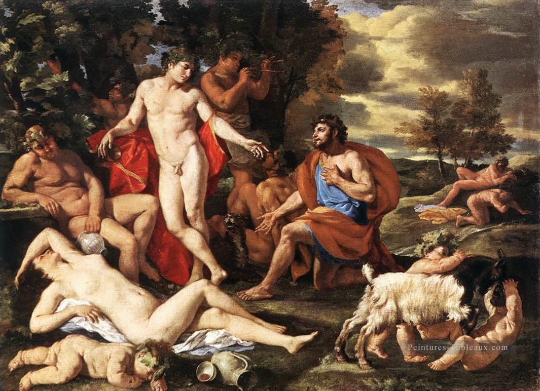 Midas et Bacchus classique peintre Nicolas Poussin Peintures à l'huile